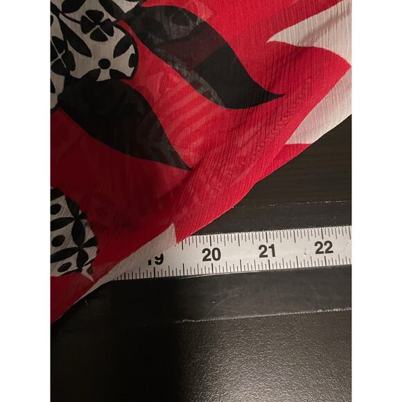 Vintage Womens Dress Medium Red Abstract Babydoll Semi Sheer Whimsigoth Y2K READ - Picture 5 of 8